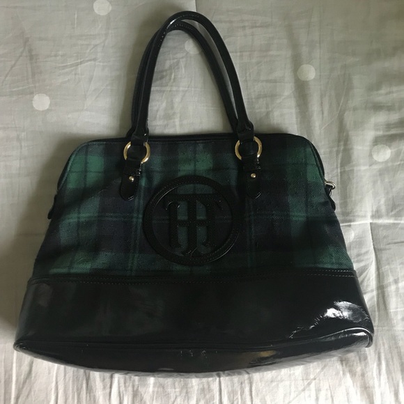 Tommy Hilfiger Handbags - Tommy Hilfiger Green and Navy Plaid Purse